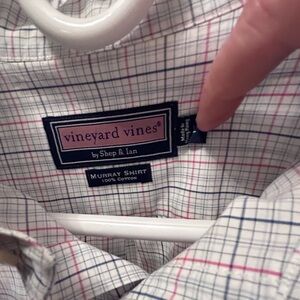 Vineyard Vines Checkered Cotton Shirt Size L